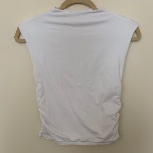 Abercrombie & Fitch White High Neck Sleeveless Top